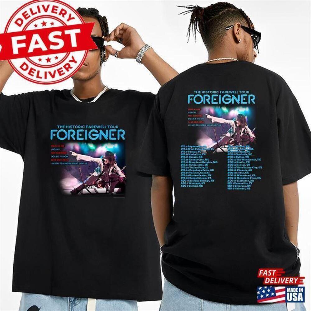 Foreigner Historic Farewell Tour Rock Fan Unisex T-Shirt
